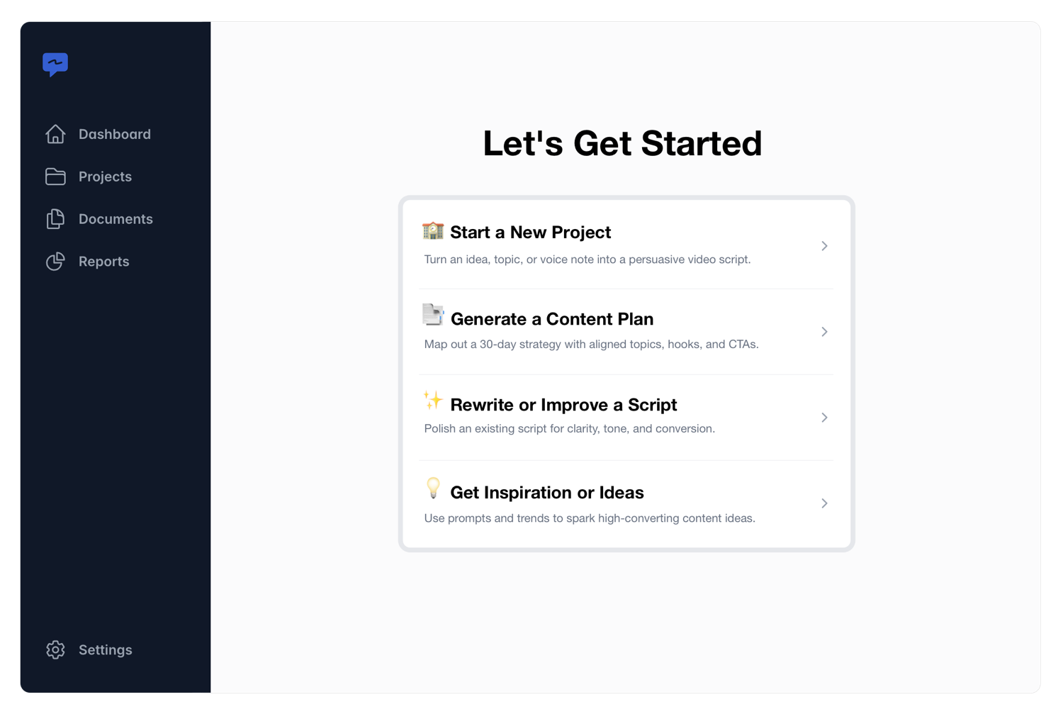 TurboScript dashboard screenshot