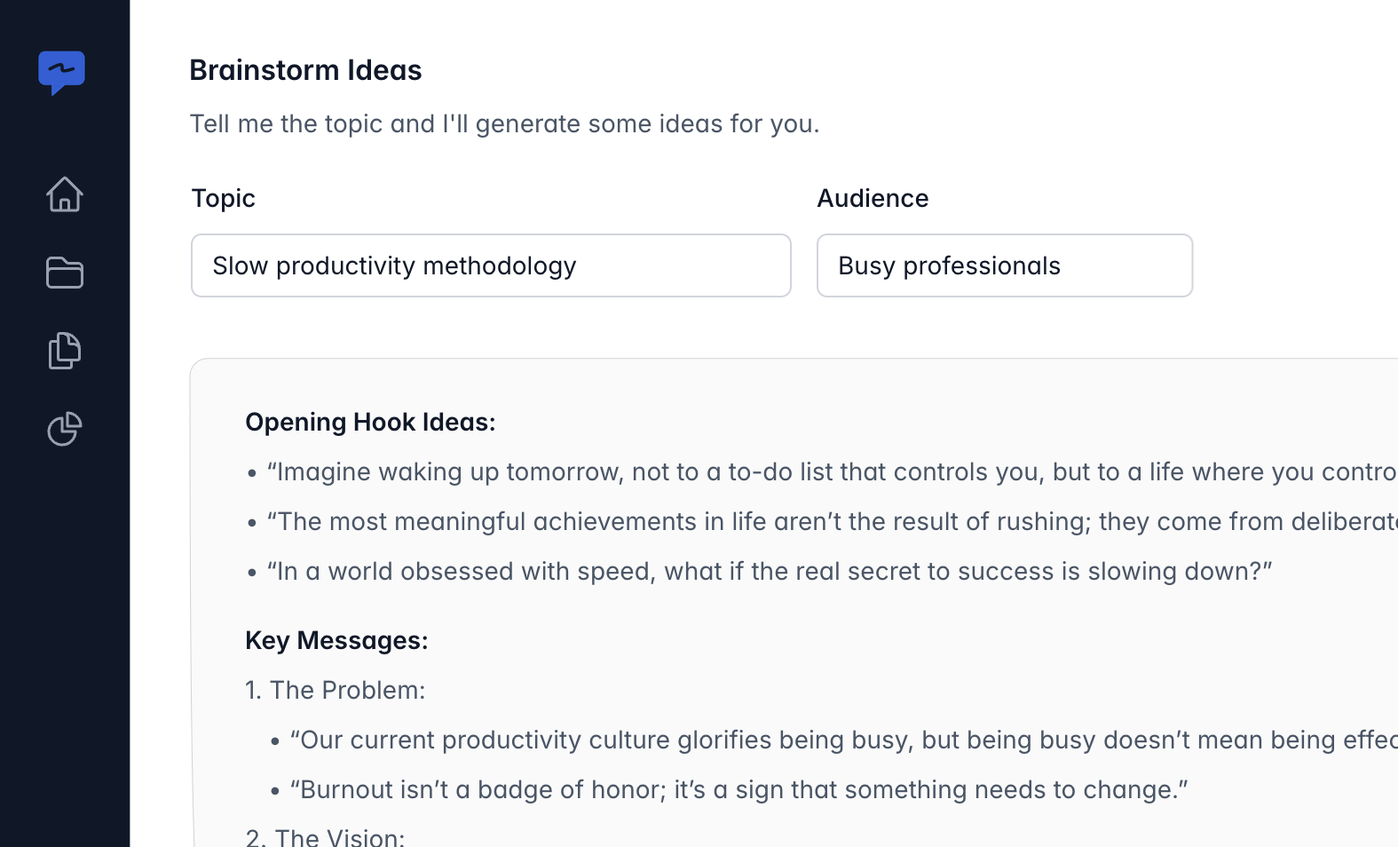 TurboScript brainstorm screenshot